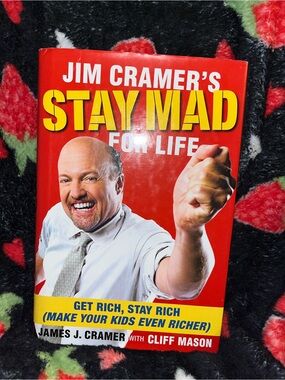 Jim Cramer Stay Mad For Life Hardcover book as pictured like new